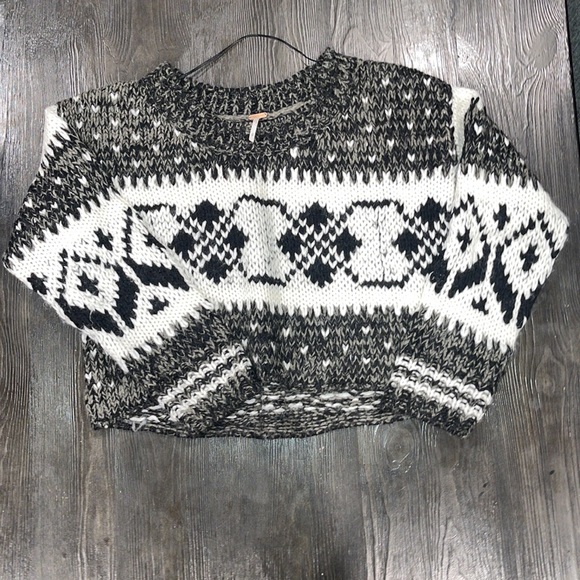 Free People Fair Isle Cropped Sweater - Picture 8 of 10